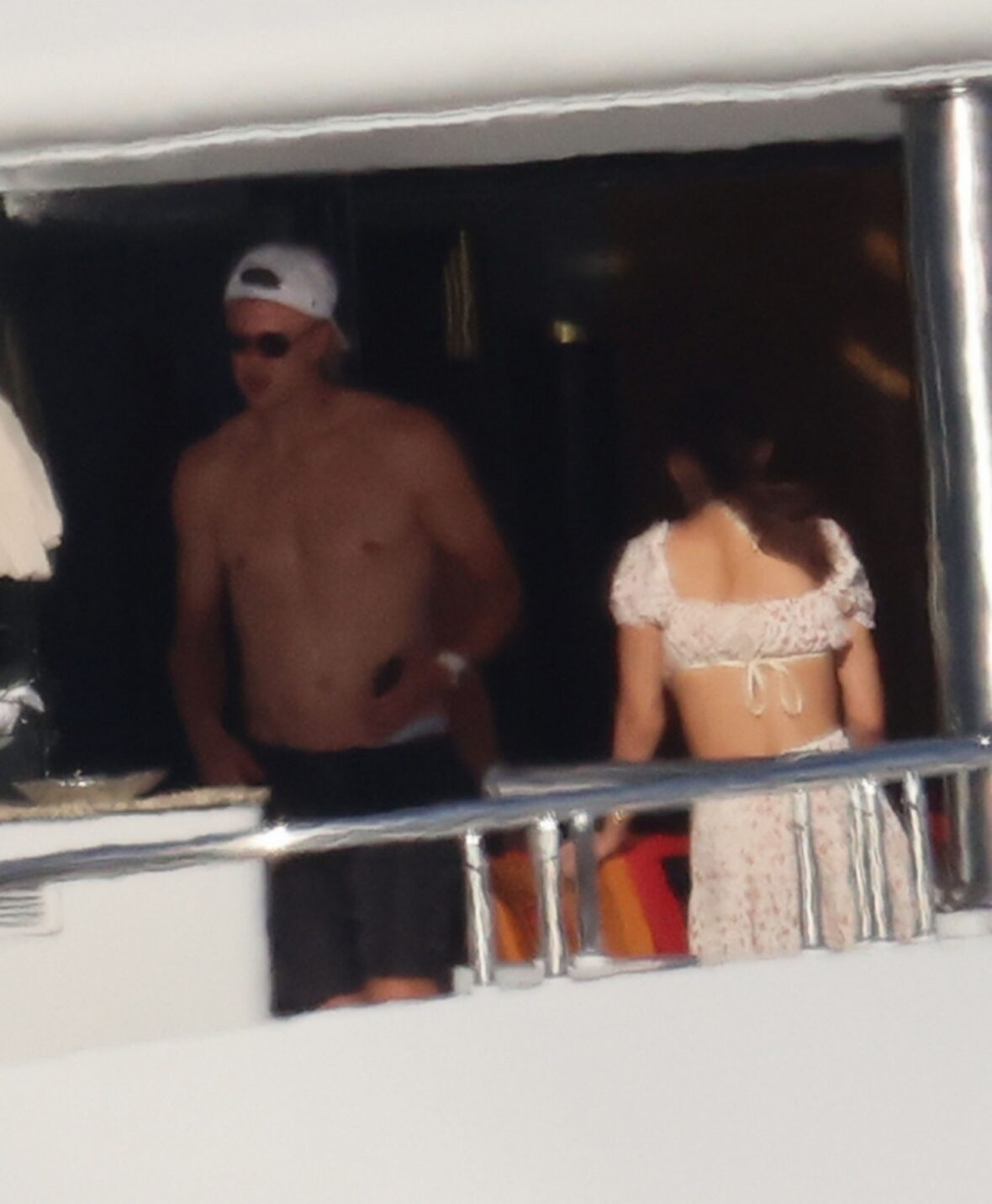 Erling Haaland shirtless on yacht