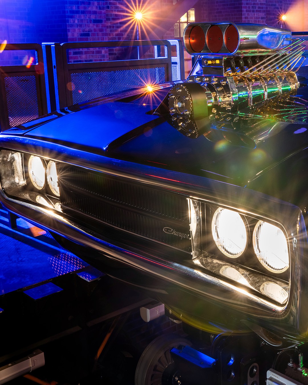Photo of the Fast & Furious: Hollywood Drift ride vehicles in the loading bay