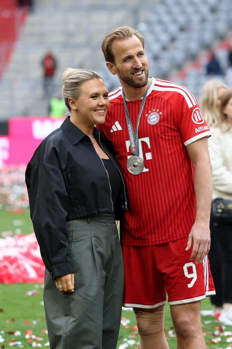 Harry and Katie Kane posing after a soccer match