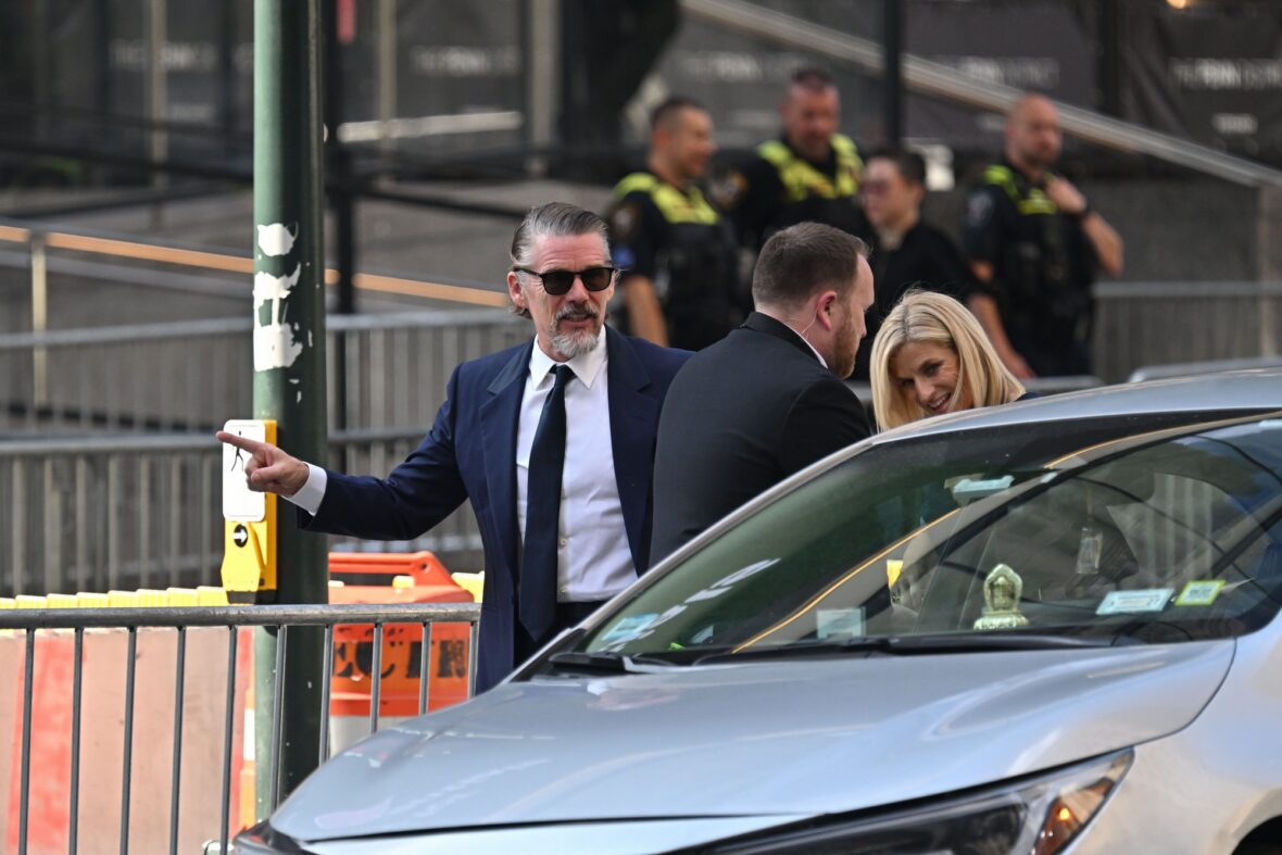 Ethan Hawke arrives at Madison Square Garden