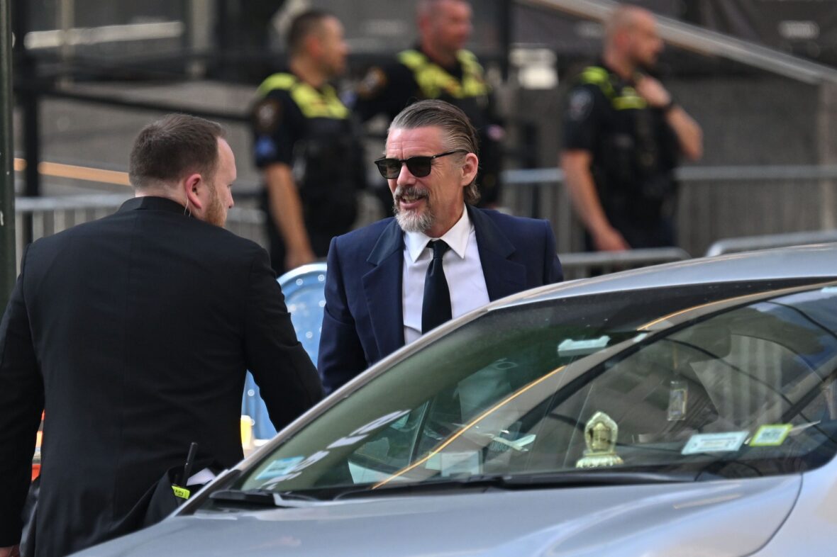 Ethan Hawke arrives at Madison Square Garden