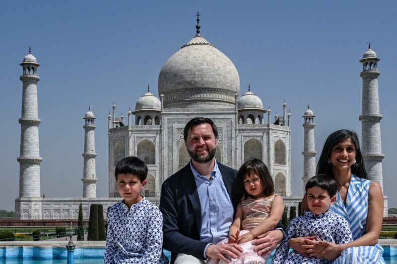 JD Vance and family visit Taj Mahal