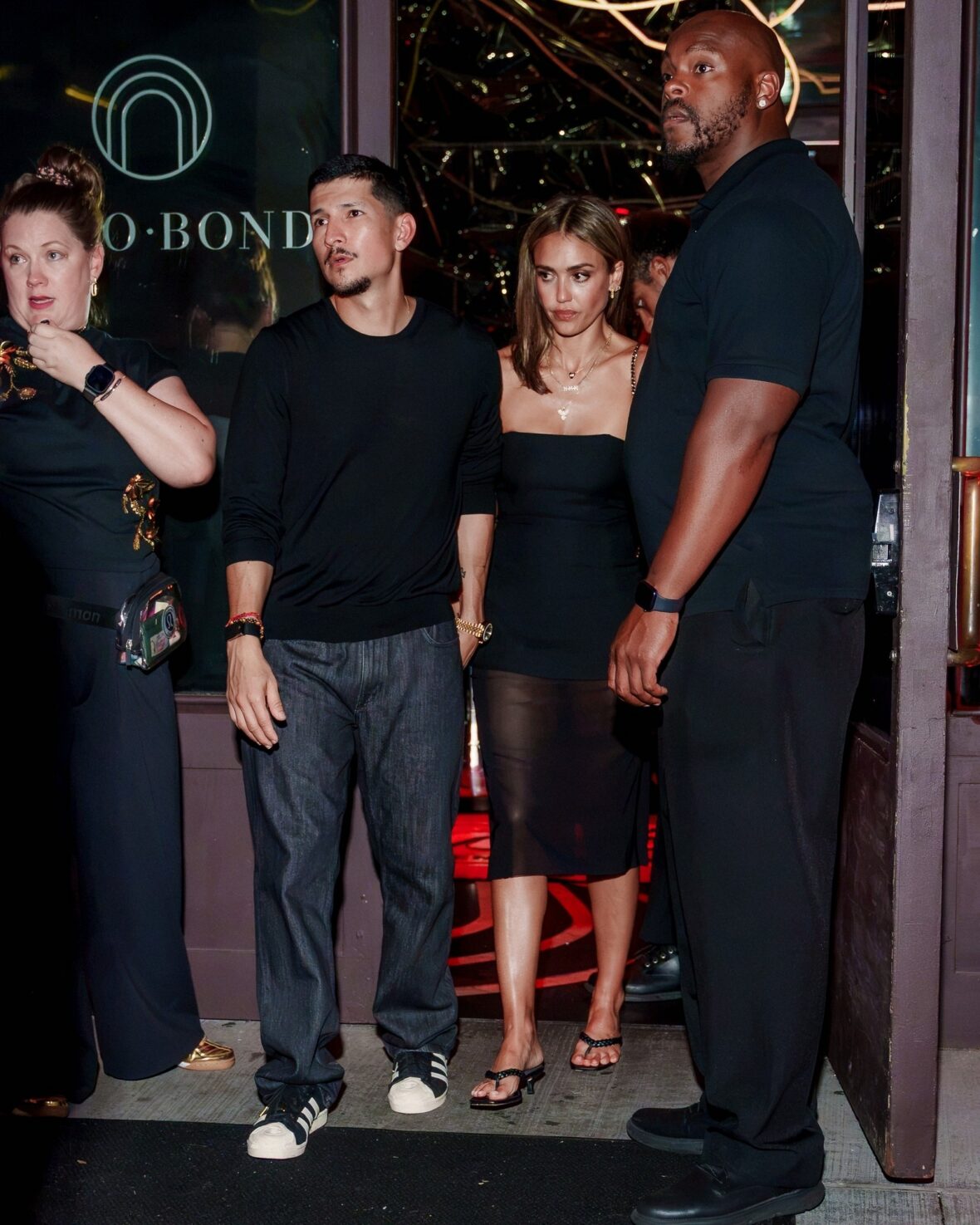 Jessica Alba and Danny Ramirez leave Raising Cane's party in NYC