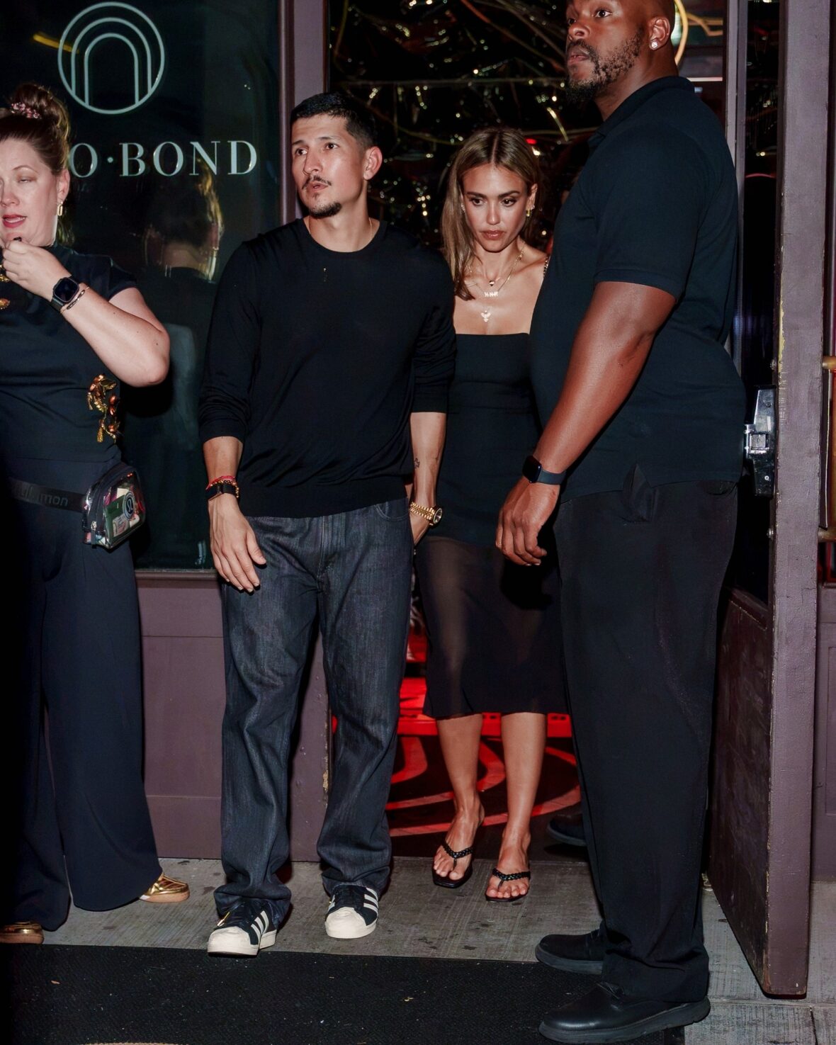 Jessica Alba and Danny Ramirez leave Raising Cane's party in NYC