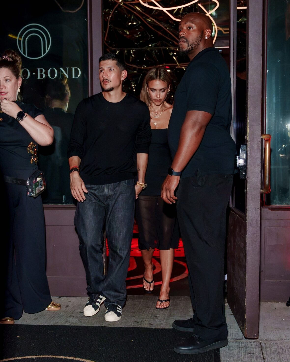 Jessica Alba and Danny Ramirez leave Raising Cane's party in NYC