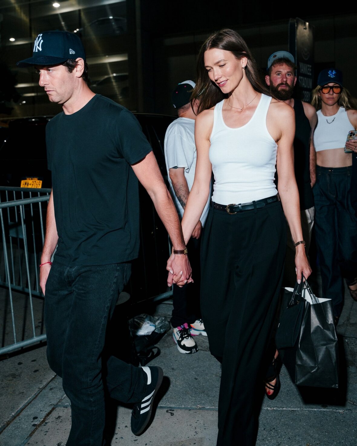 Karlie Kloss and Este Haim step out at Yankee Stadium on a double date