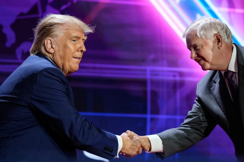 Lindsey Graham and Donald Trump photo