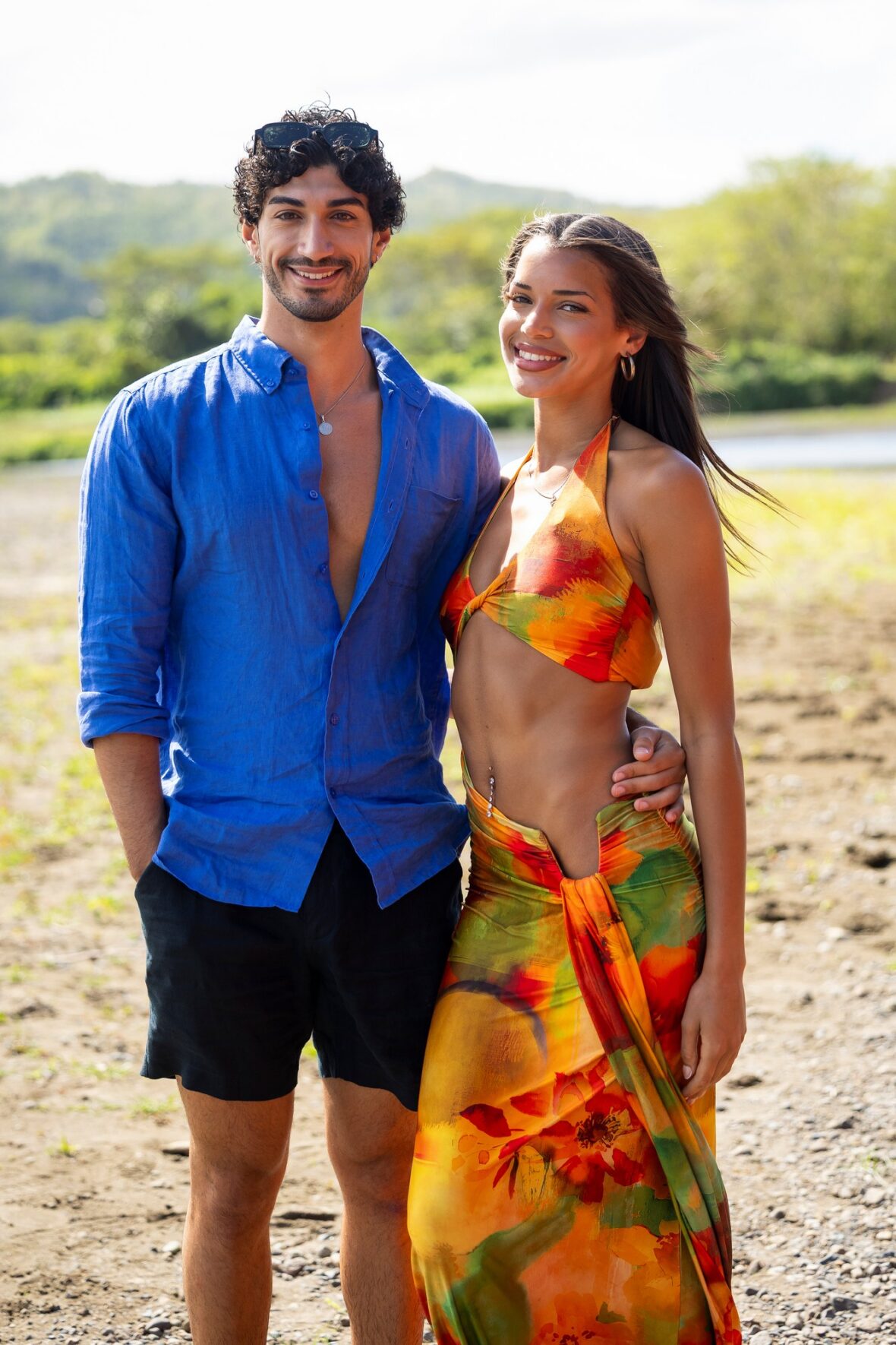 Zach and Kayda pose for a photo on their finale date during the Love Island USA season 8 finale