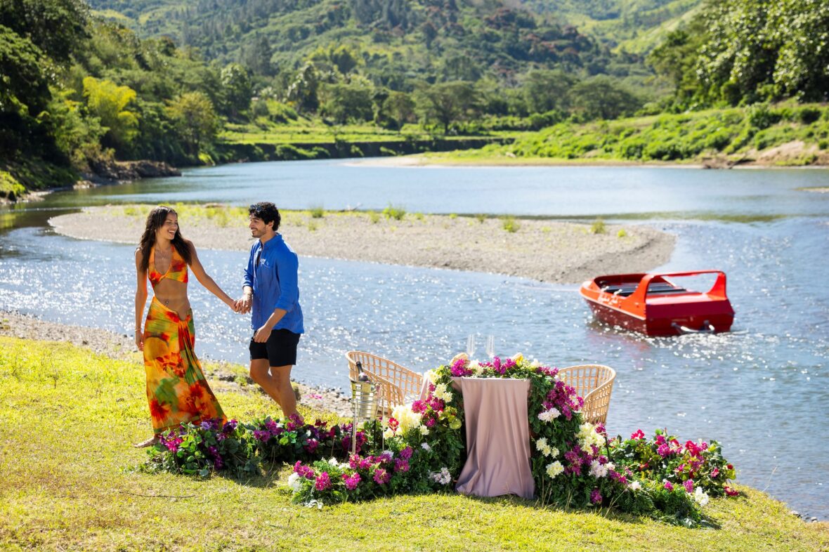Still of Zach and Kayda on their finale date during the Love Island USA season 8 finale