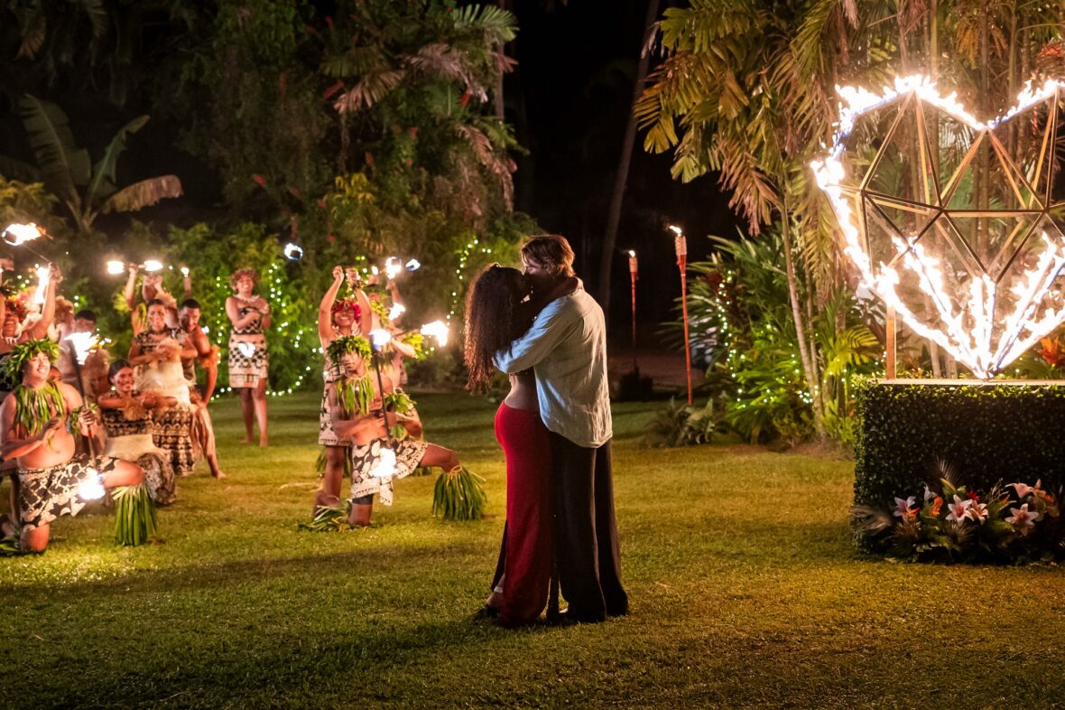Still of Trinity and Bryce on their finale date during the Love Island USA season 8 finale