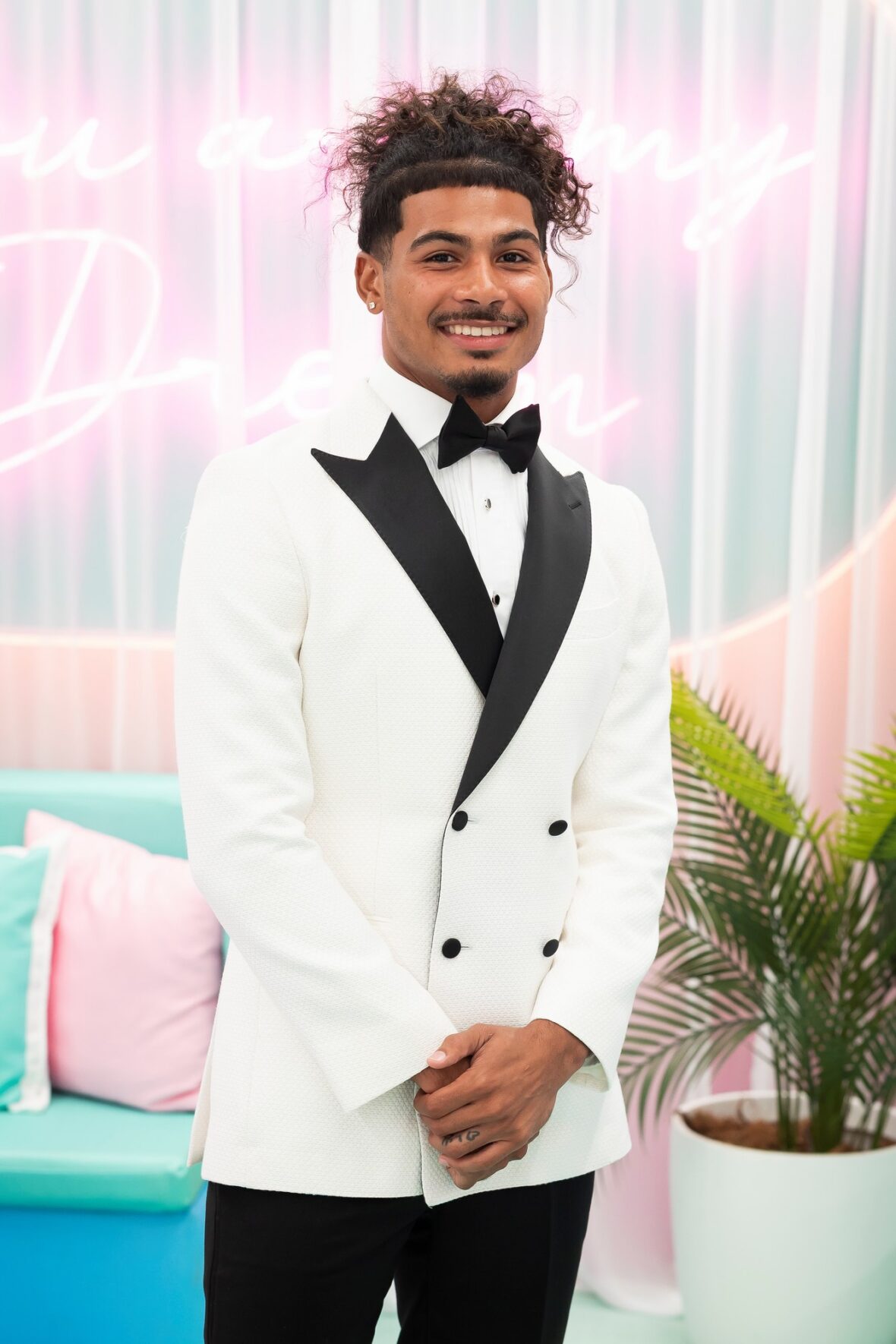 Sincere poses for a photo during the Love Island USA season 8 finale