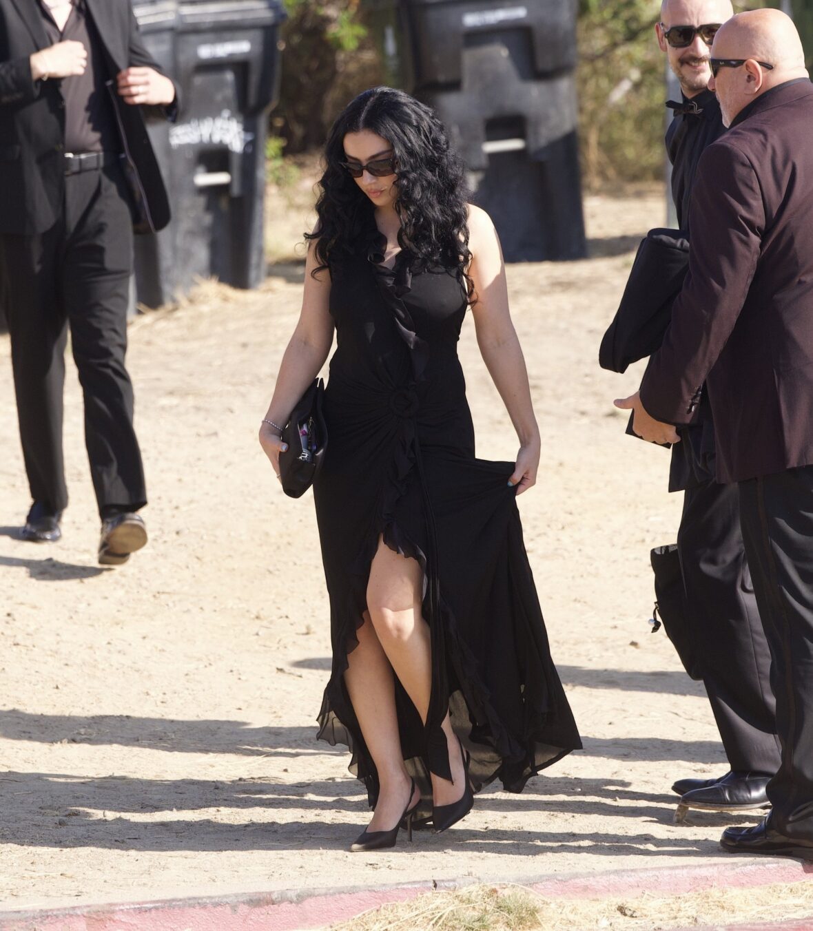 Charli XCX arrives for Matty Healy and Gabriette's wedding in Los Angeles