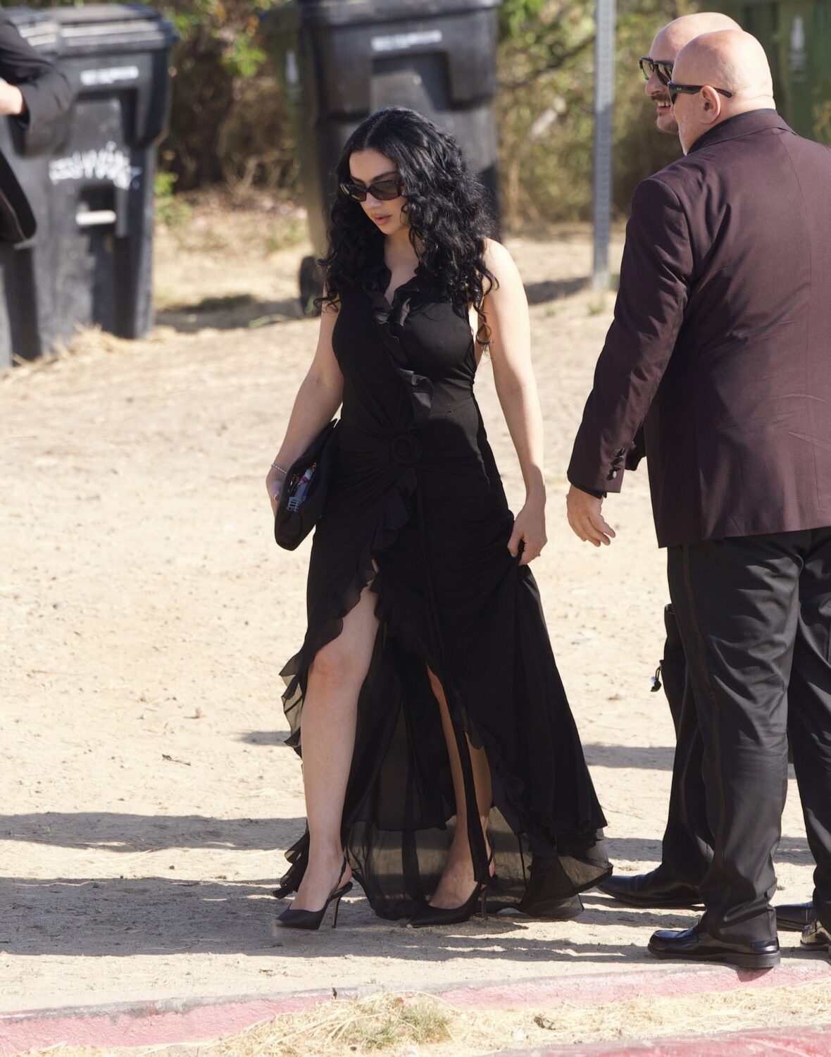 Charli XCX arrives for Matty Healy and Gabriette's wedding in Los Angeles