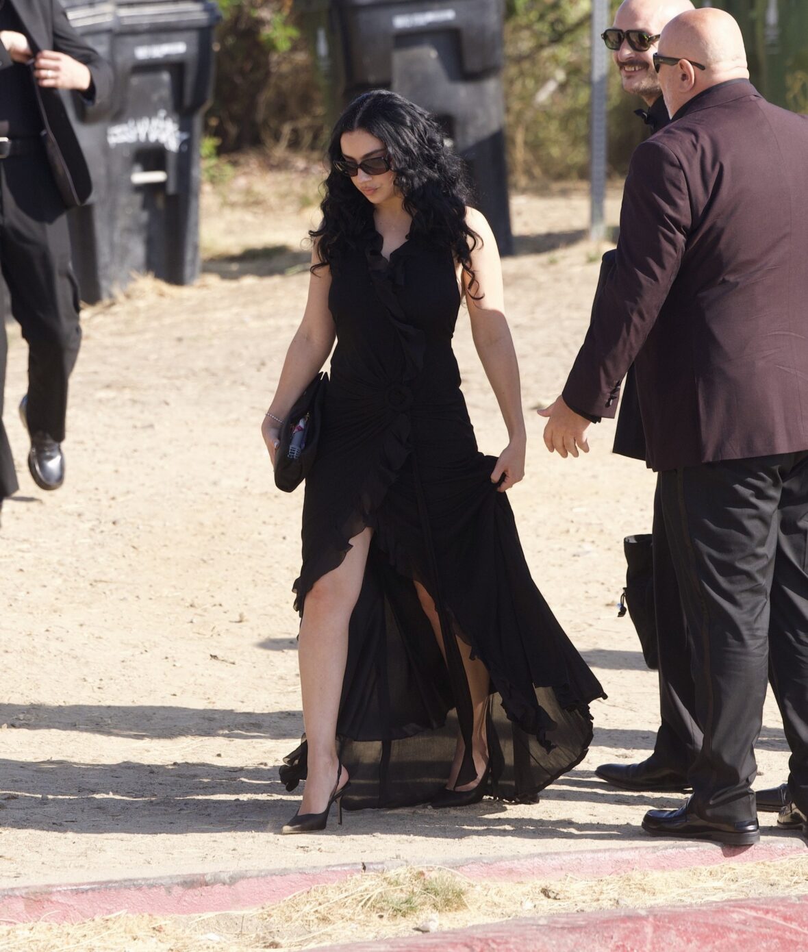 Charli XCX arrives for Matty Healy and Gabriette's wedding in Los Angeles