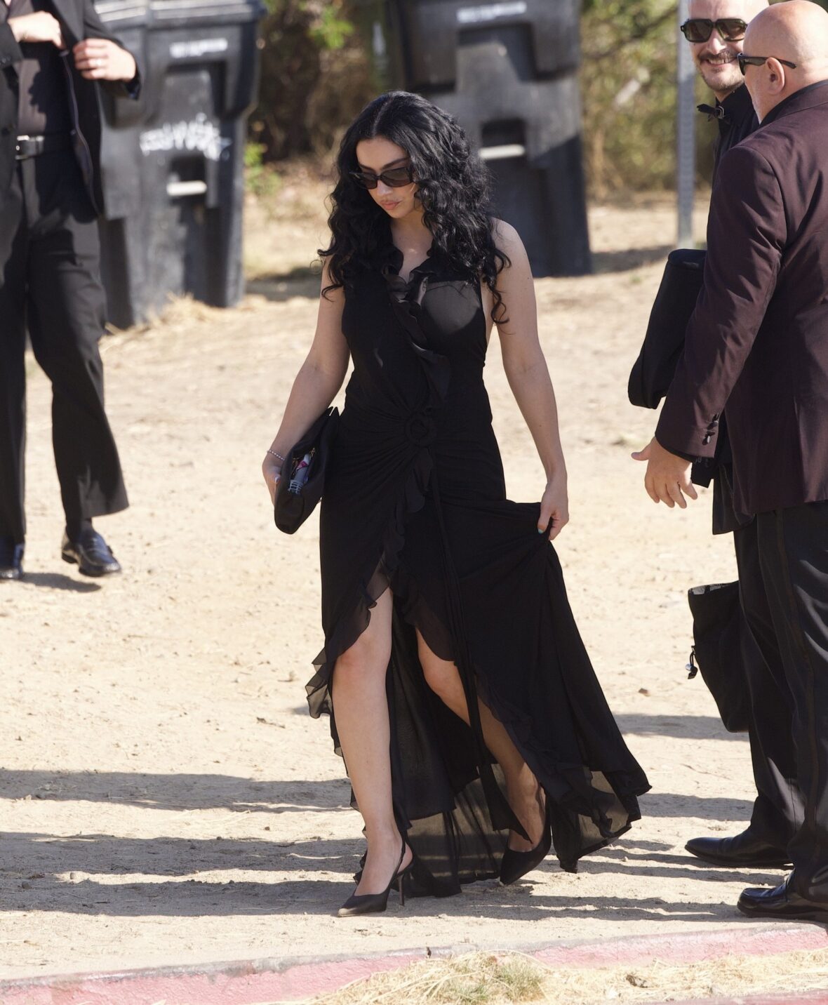 Charli XCX arrives for Matty Healy and Gabriette's wedding in Los Angeles