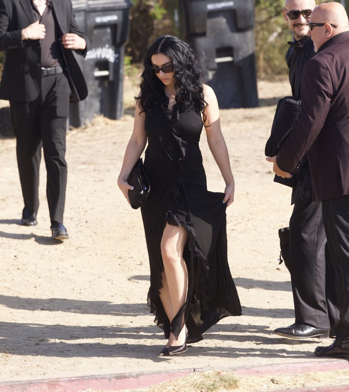 Charli XCX arrives for Matty Healy and Gabriette's wedding in Los Angeles