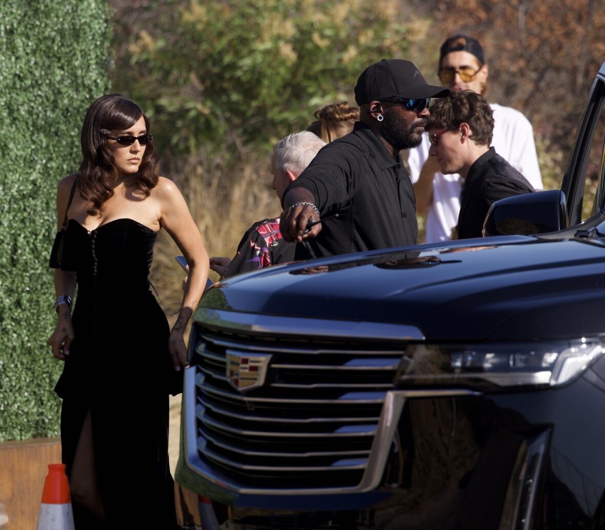 Jesse Jo Stark arrives for Matty Healy and Gabriette's wedding in Los Angeles