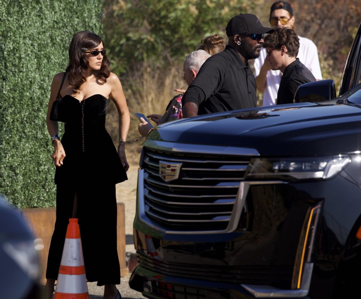 Jesse Jo Stark arrives for Matty Healy and Gabriette's wedding in Los Angeles