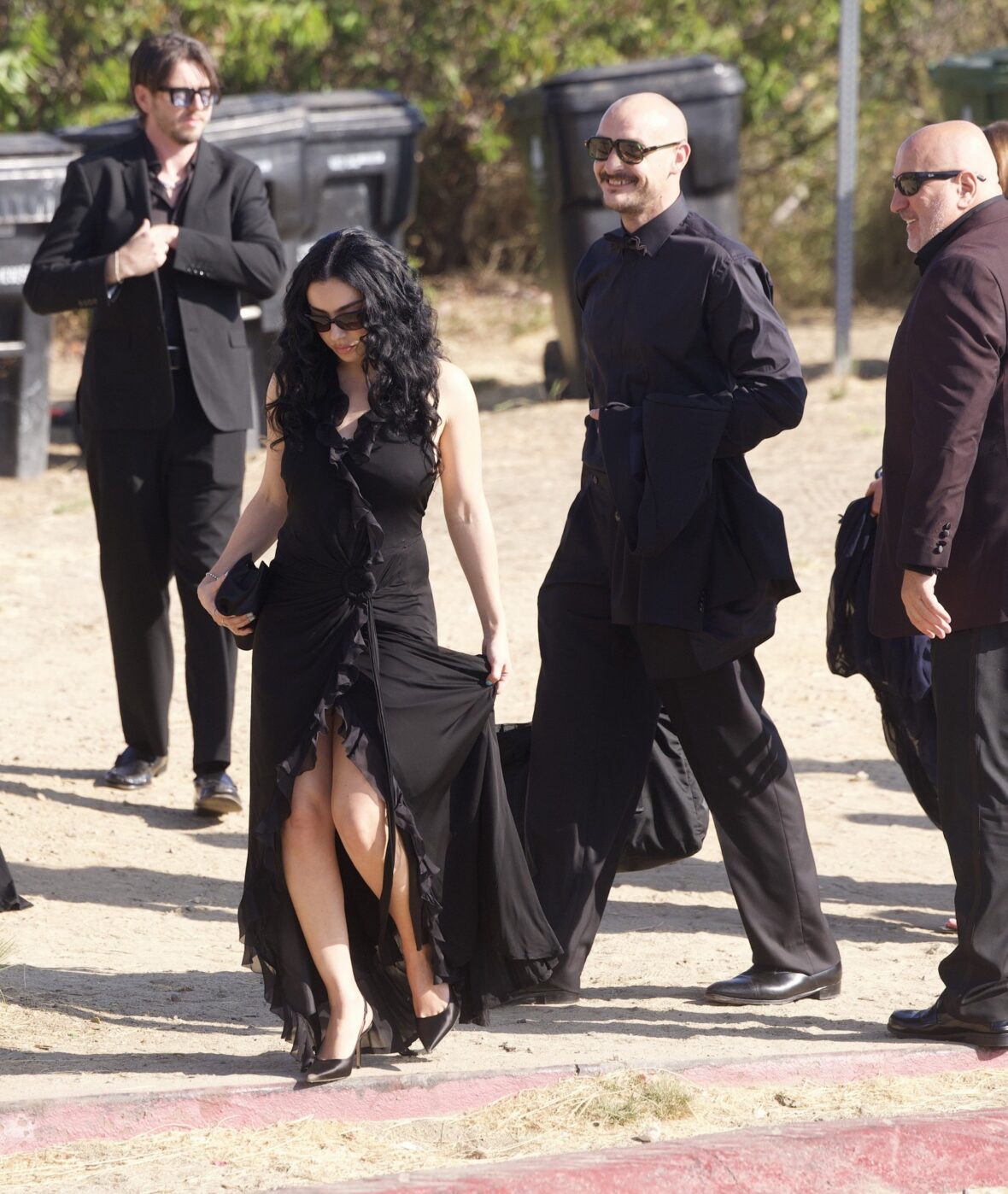 Charli XCX and George Daniel arrive for Matty Healy and Gabriette's wedding in Los Angeles