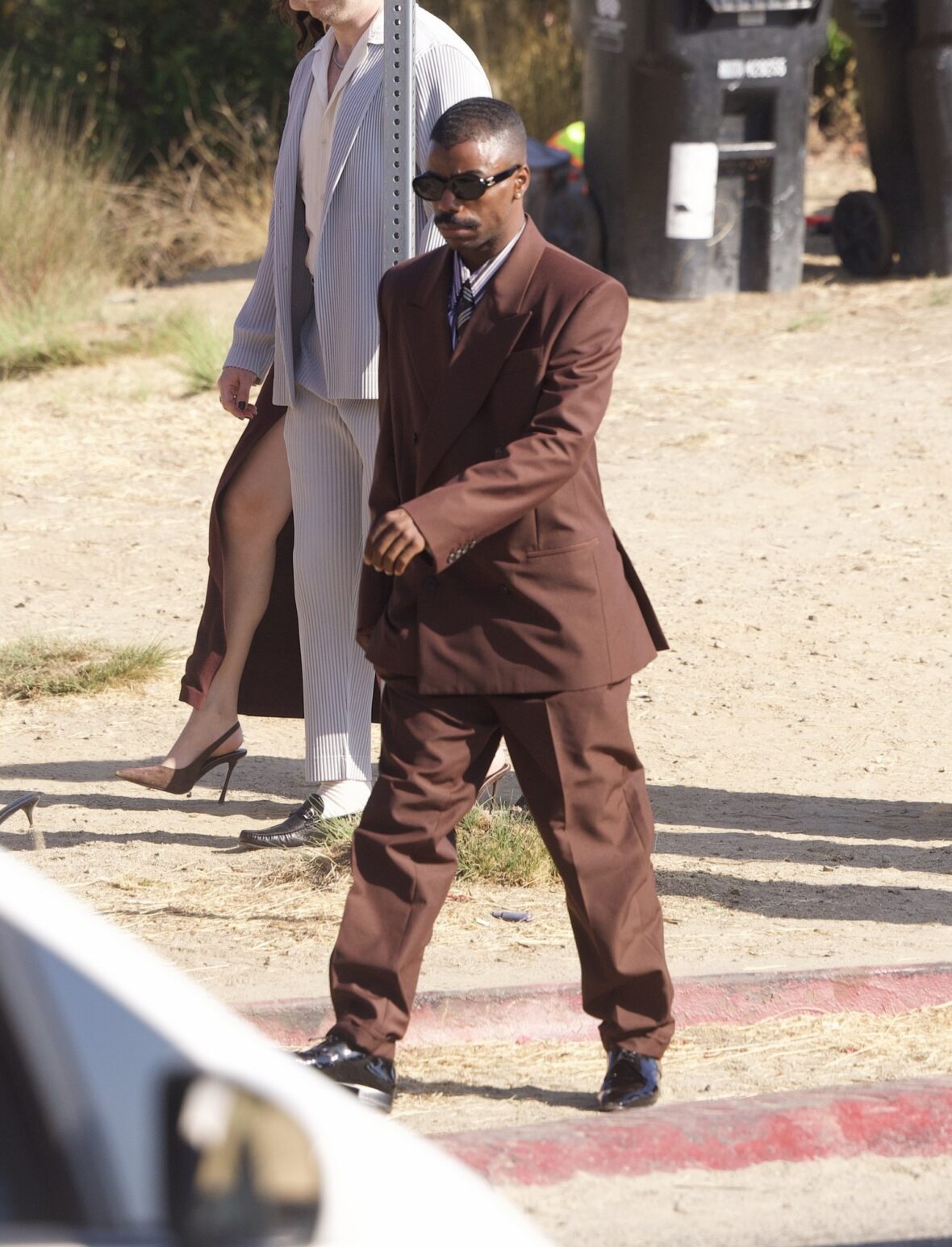 Tyrell Hampton arrives for Matty Healy and Gabriette's wedding in Los Angeles