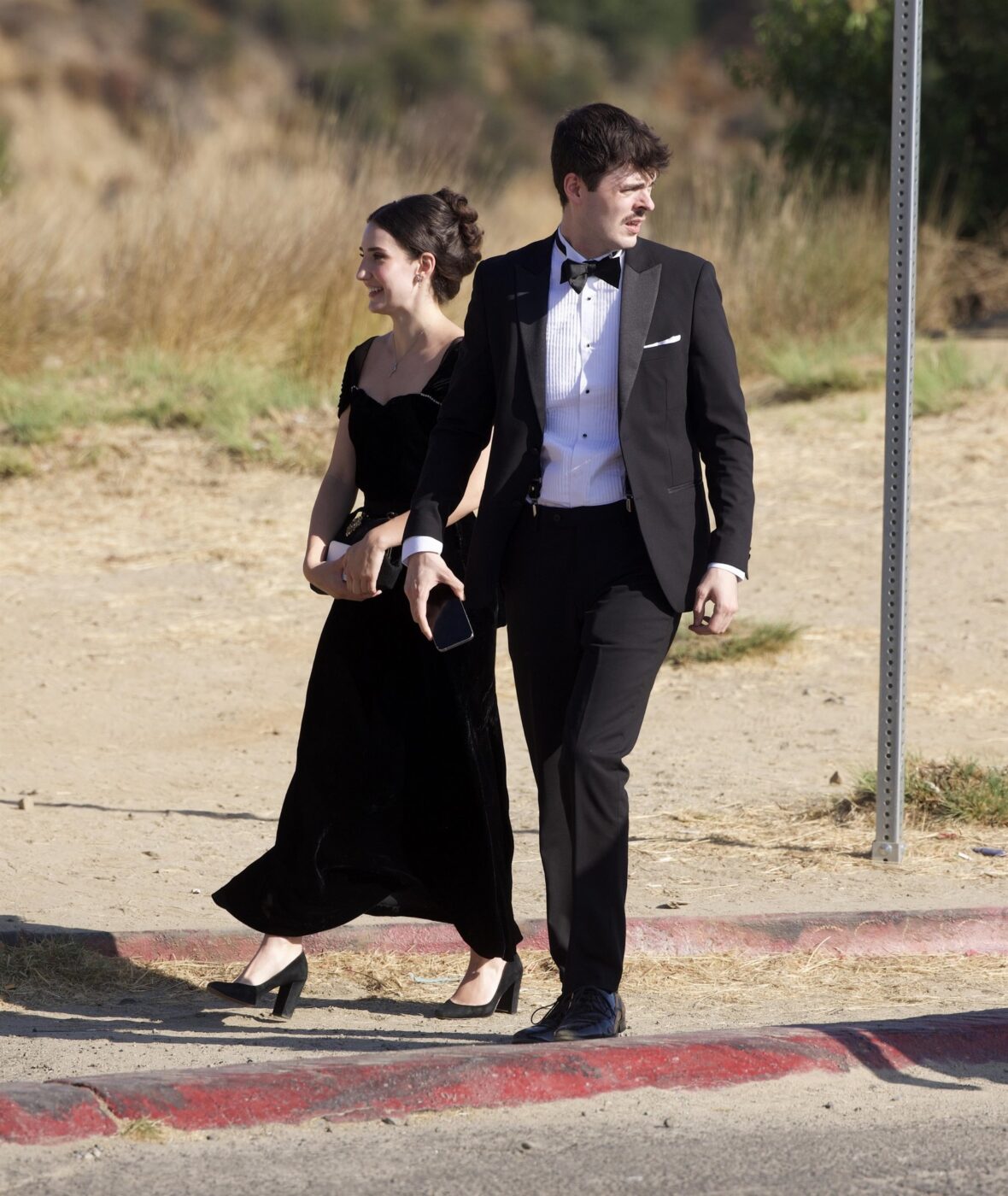 Alex O'Connor arrives for Matty Healy and Gabriette's wedding in Los Angeles