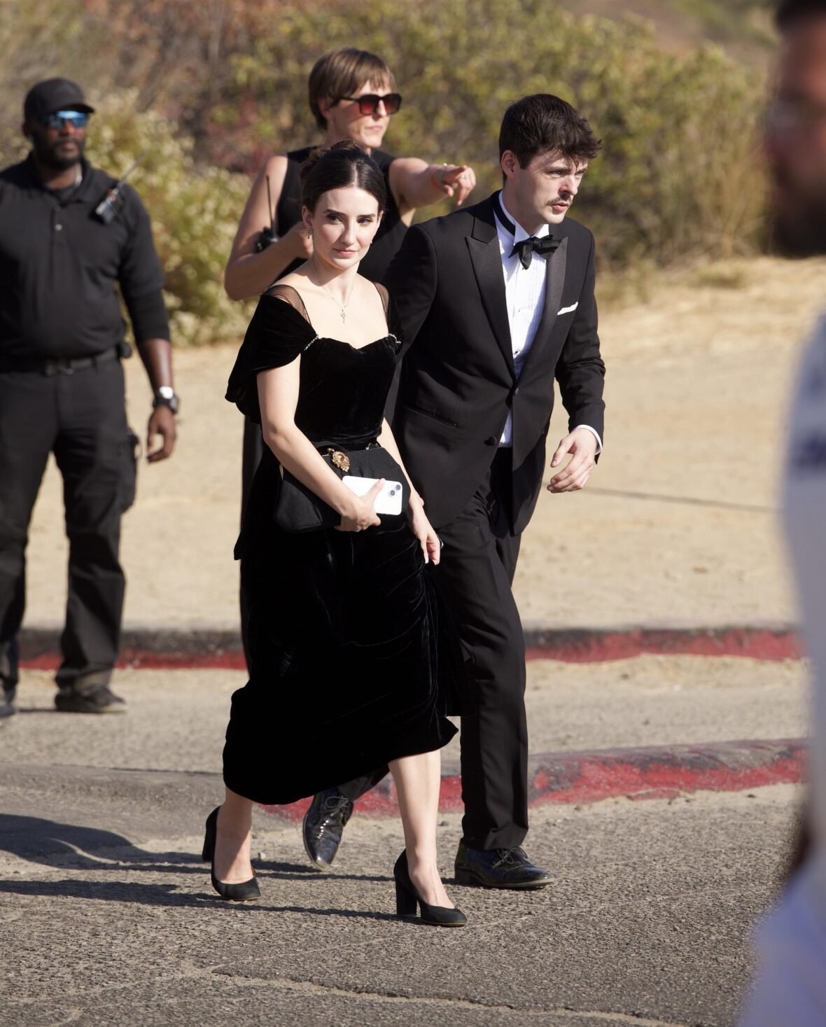 Alex O'Connor arrives for Matty Healy and Gabriette's wedding in Los Angeles