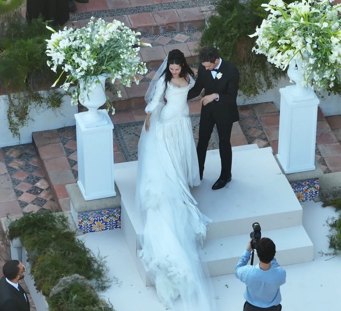 Matty Healy and Gabriette celebrate after getting married in Los Angeles