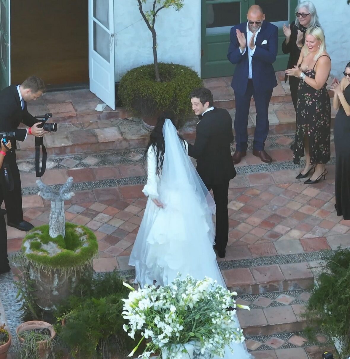 Matty Healy and Gabriette celebrate after getting married in Los Angeles