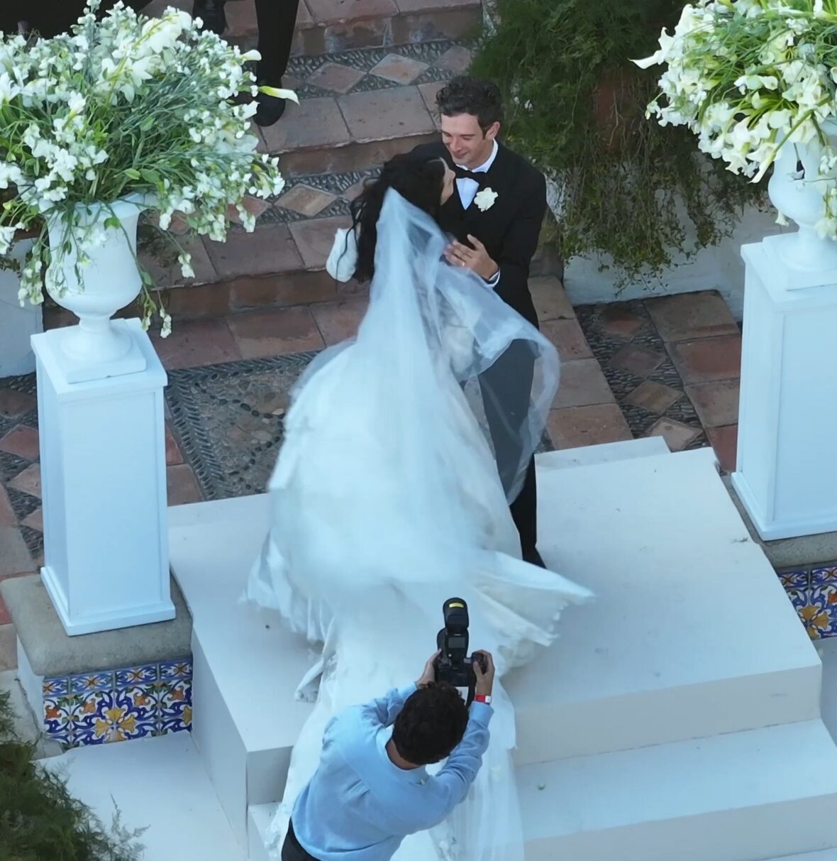 Matty Healy and Gabriette celebrate after getting married in Los Angeles