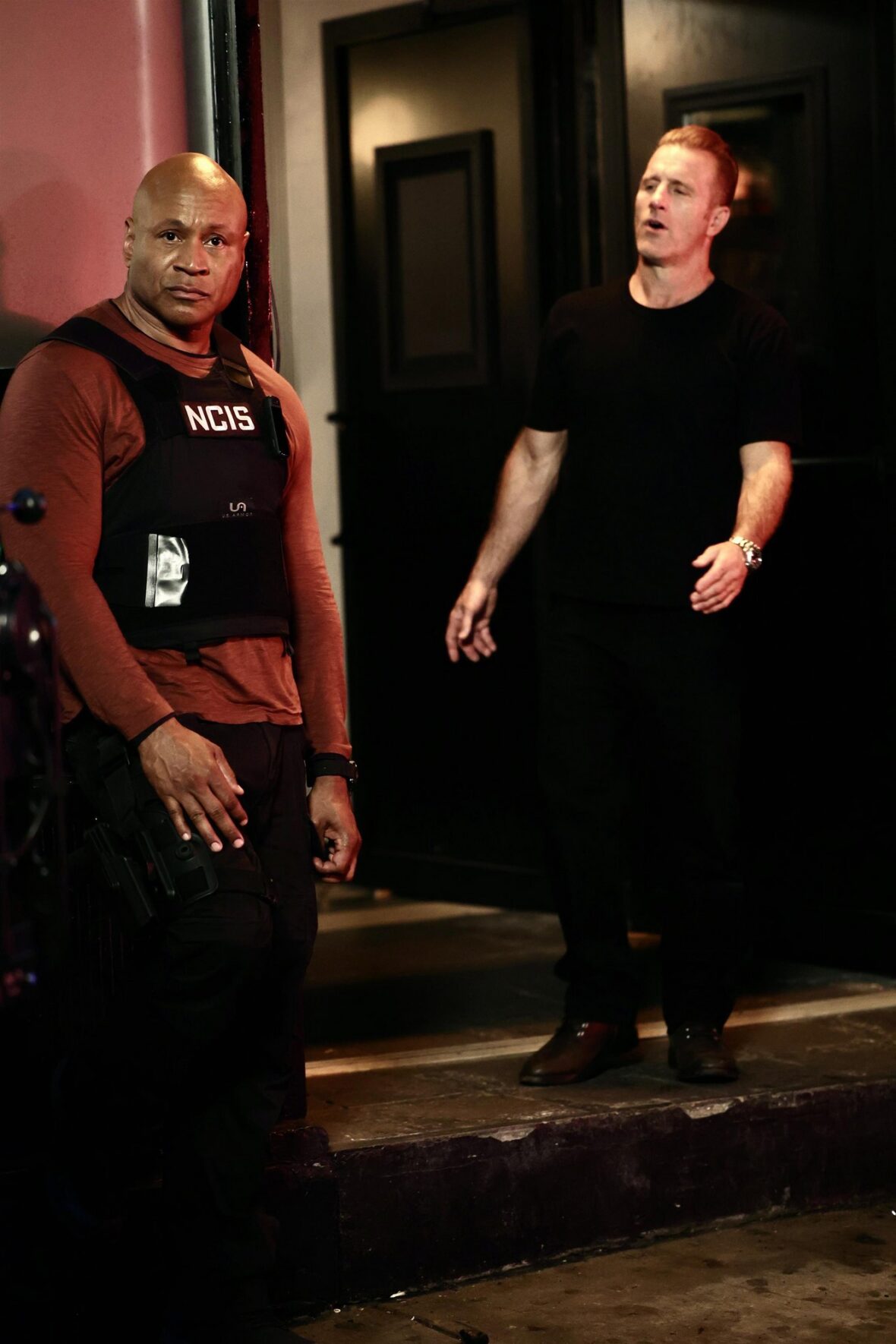 While on set, Scott Caan and LL Cool J have a discussion between their characters in 'NCIS: New York'