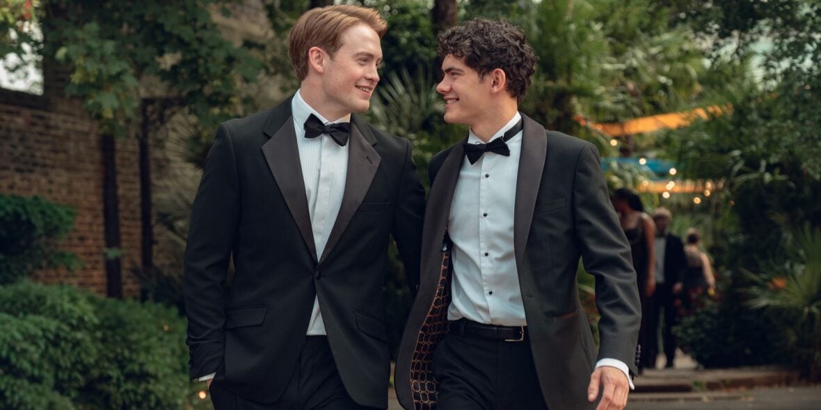 Still of Kit Connor and Joe Locke in Heartstopper Forever