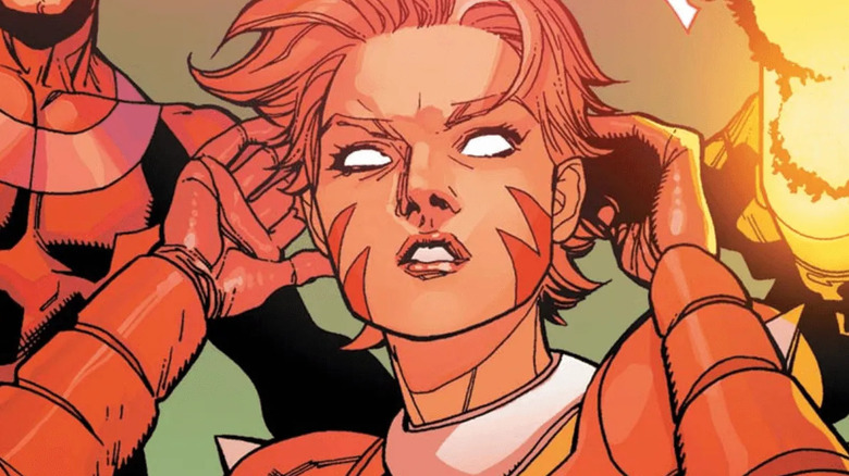 Rachel Summers focusing her mental powers in a panel from X-Men comics