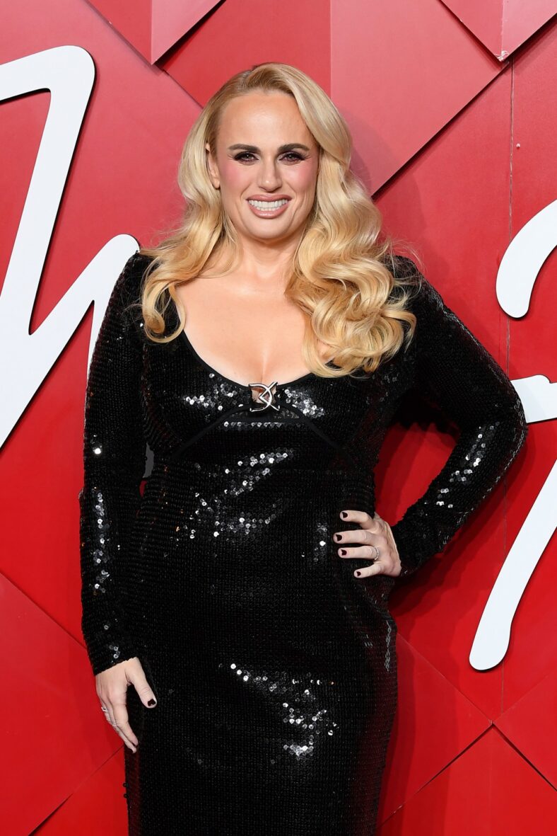 Rebel Wilson poses at the Fashion Awards
