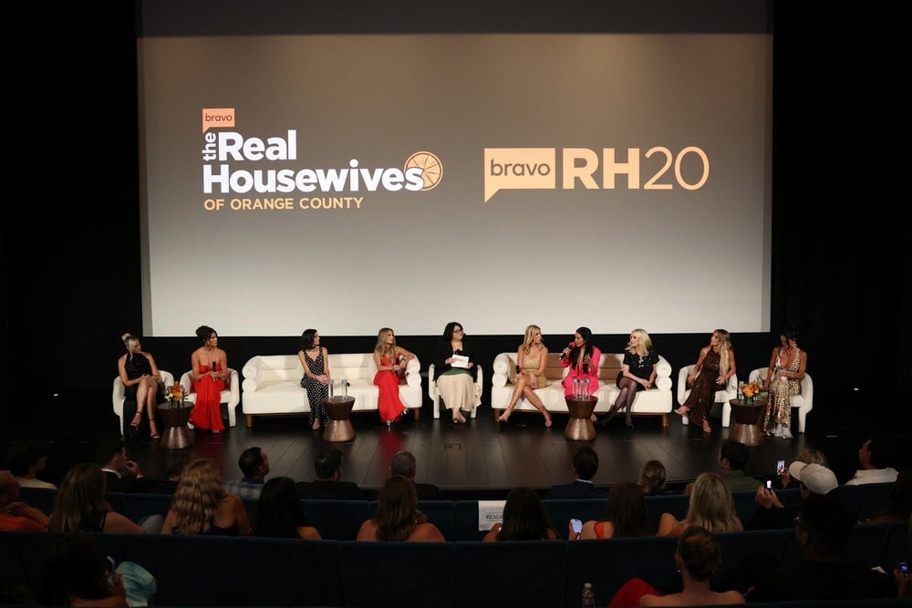 Cast on stage at the RHOC season 20 premiere party