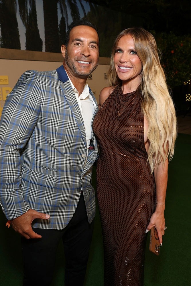 Ryan Boyajian and Jennifer Pedranti at the RHOC season 20 premiere party