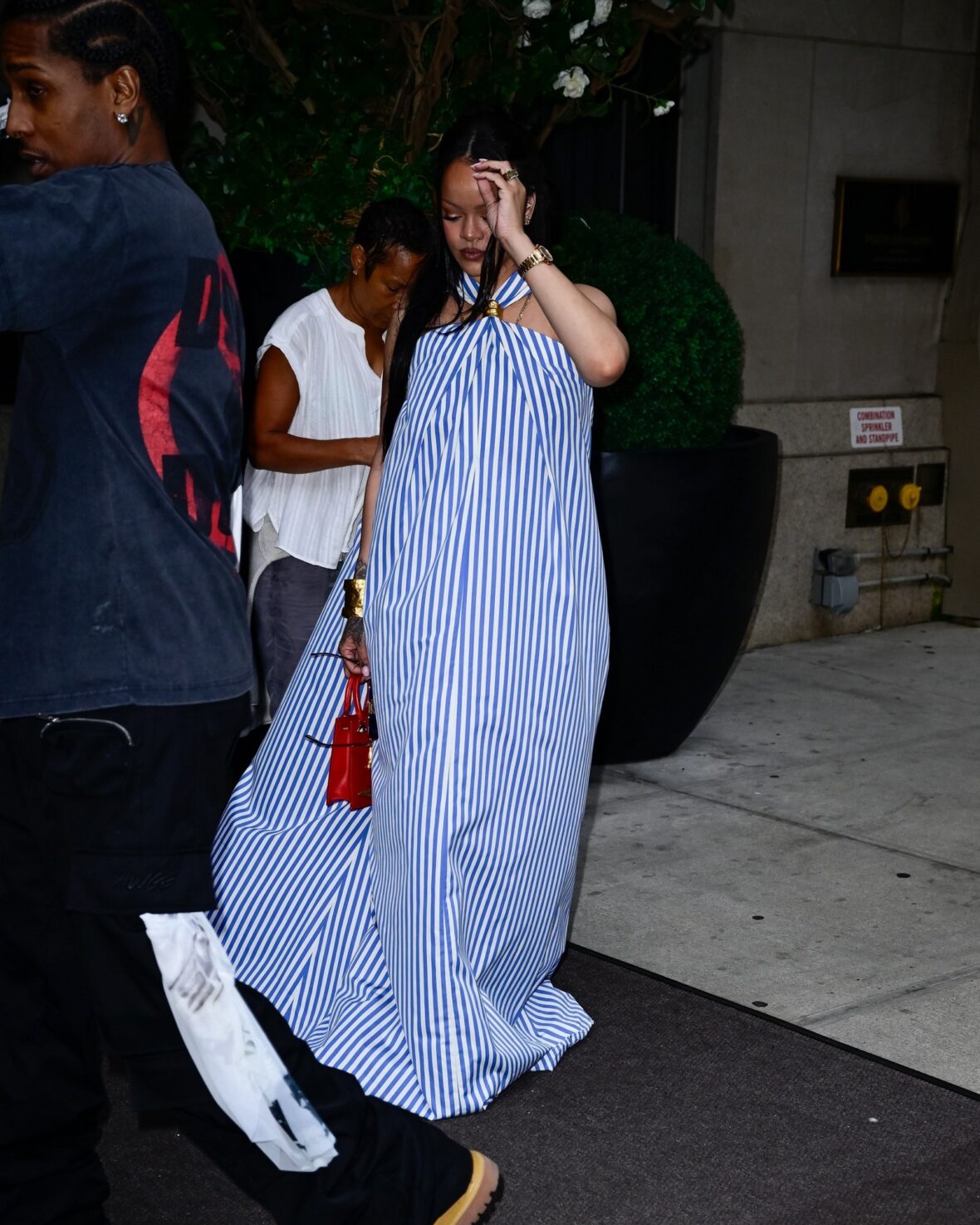 Rihanna and ASAP Rocky leaving a hotel in NYC