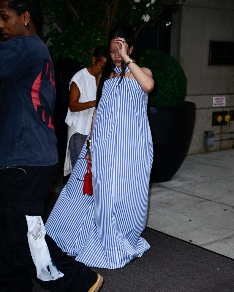 Rihanna and ASAP Rocky leaving a hotel in NYC
