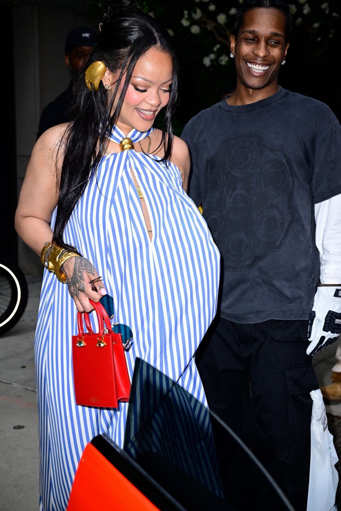 Rihanna and ASAP Rocky leaving a hotel in NYC