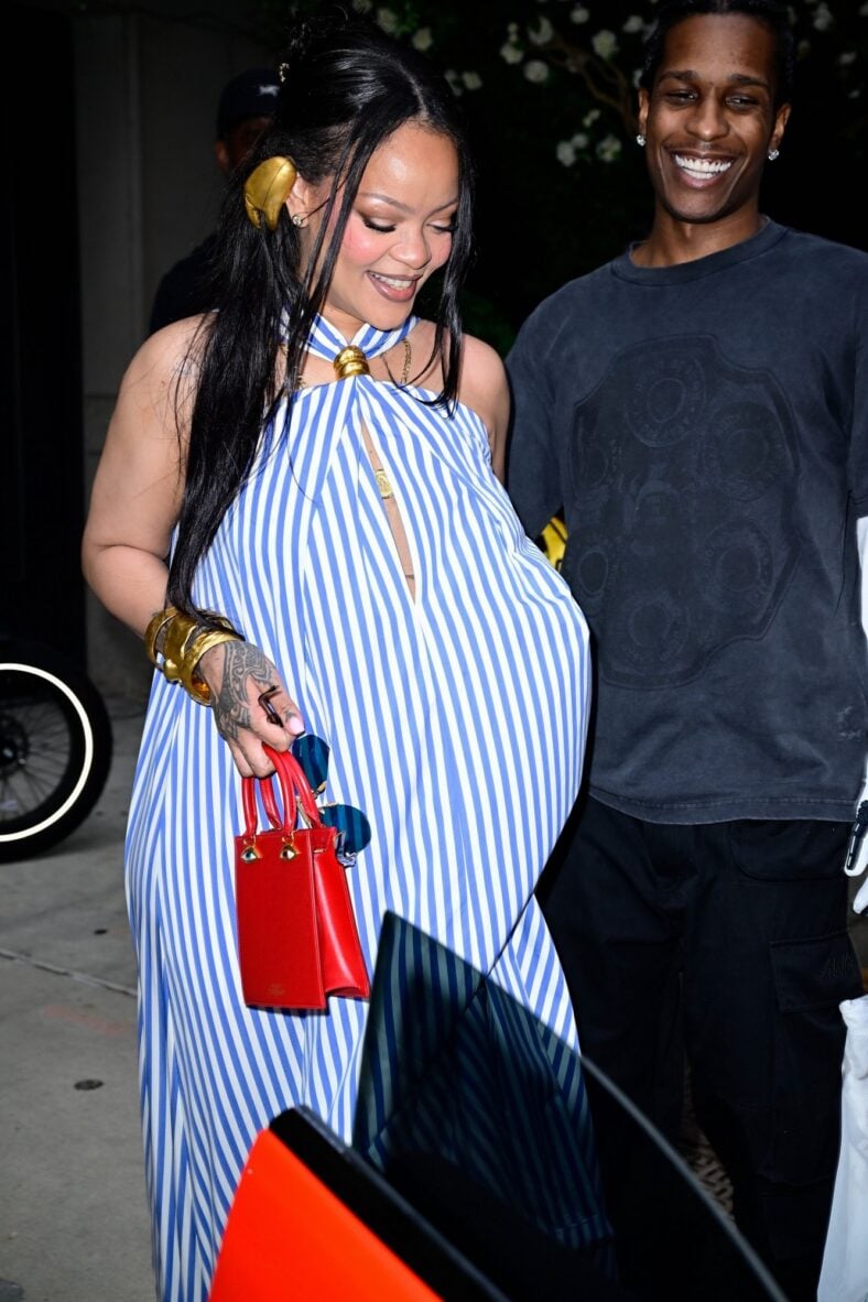Rihanna and ASAP Rocky leaving a hotel in NYC