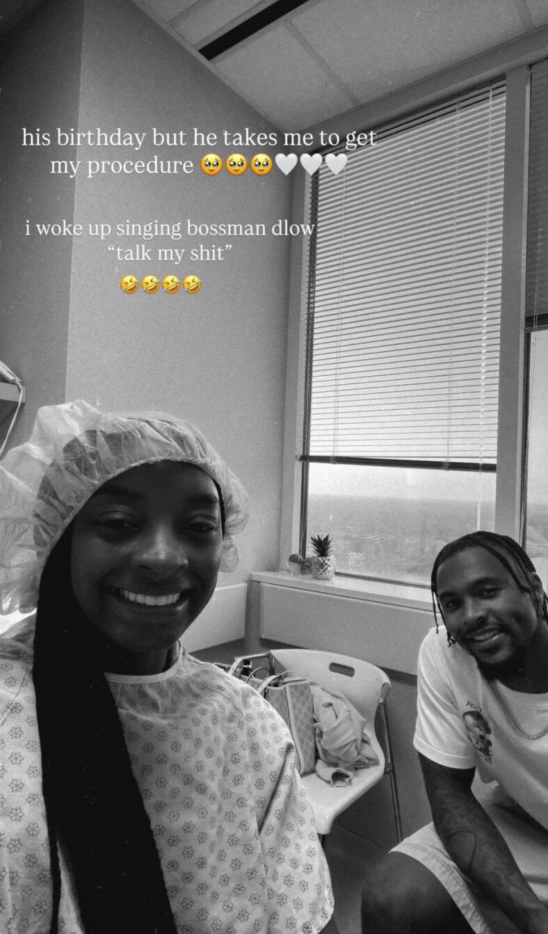 Simone Biles back in the hospital