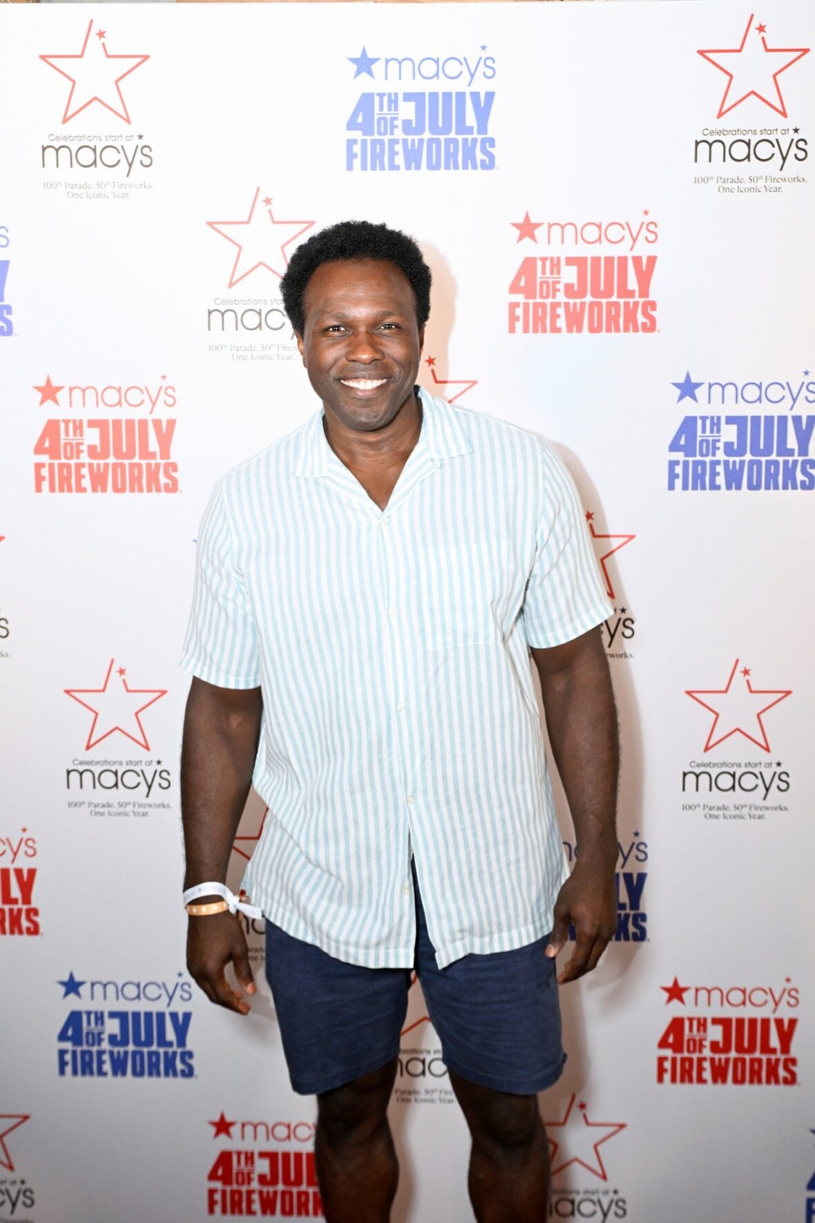 Joshua Henry attends Macy's 4th of July fireworks show