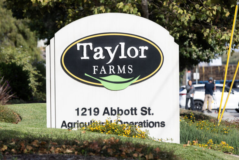Taylor Farms signage from outside one of their facilities