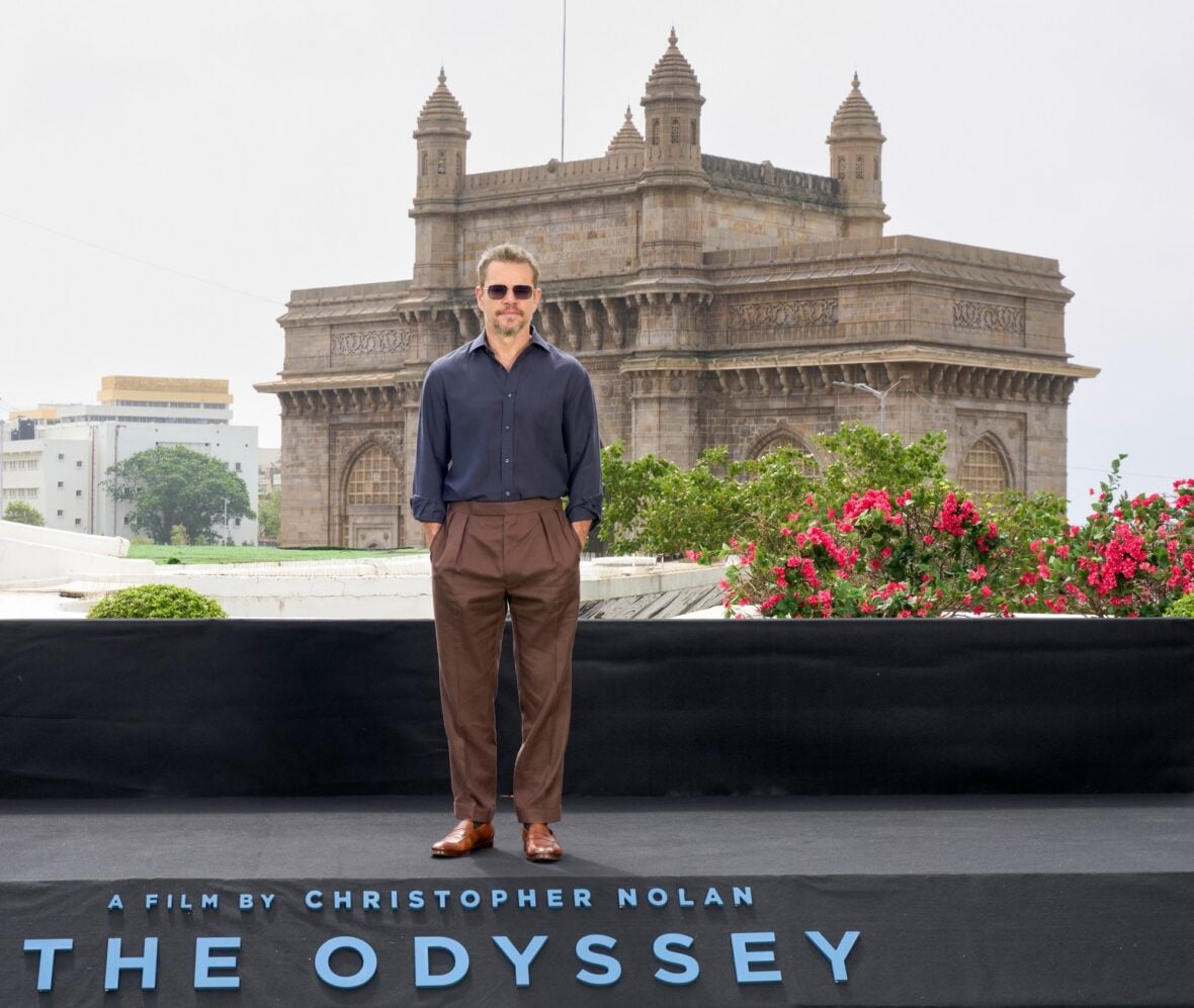 Matt Damon attends Mumbai photo call for The Odyssey