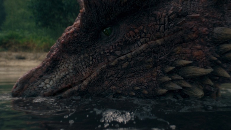 close-up shot of Caraxes drinking water in House of the Dragon Season 3 (2026)