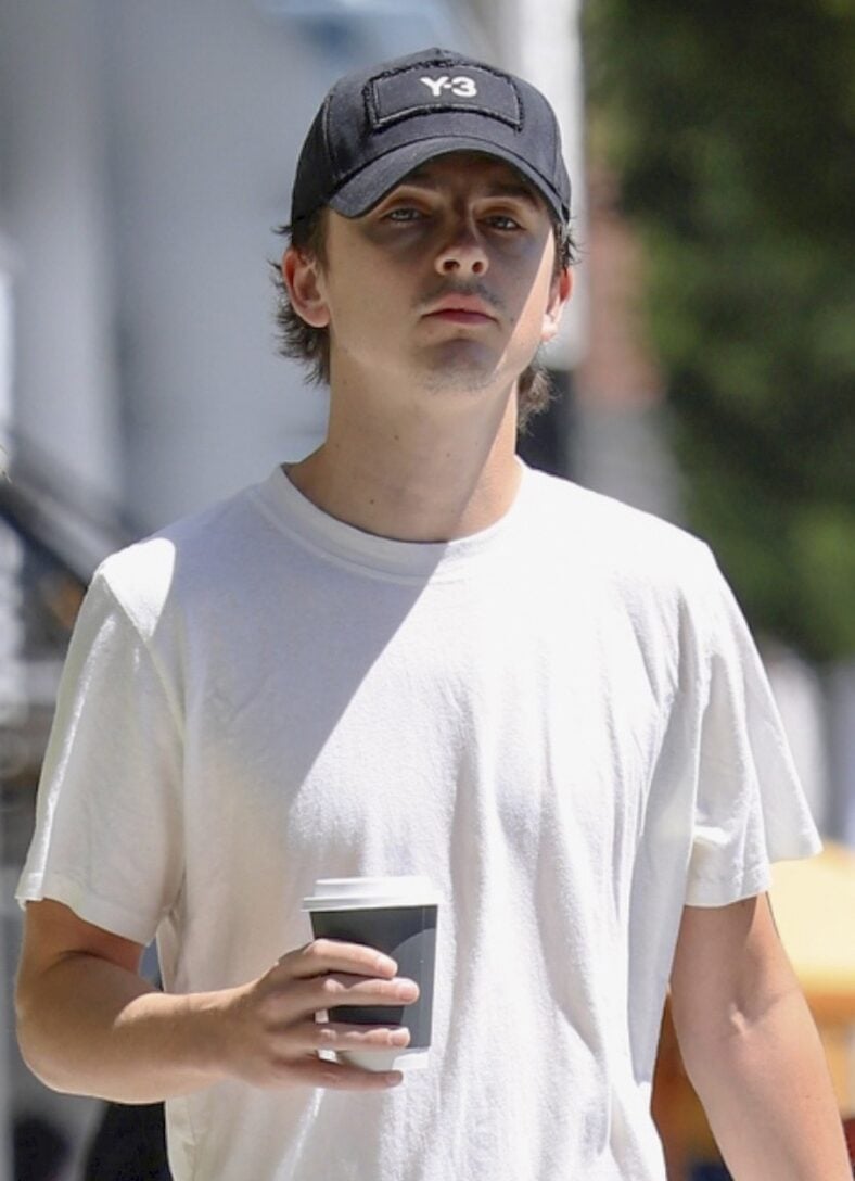 Timothee Chalamet leaving bagel and coffee shop in Beverly Hills