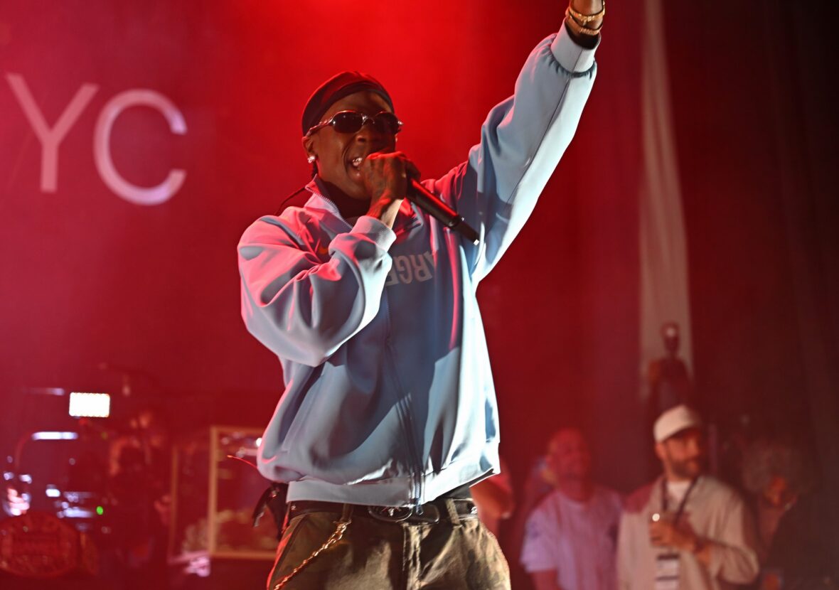 Travis Scott performs on stage at Fanatics Fest