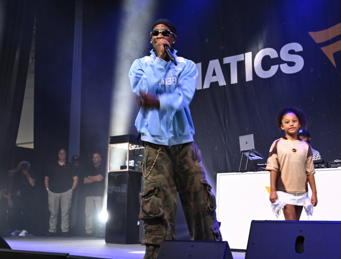 Stormi Webster joins dad Travis Scott on stage at Fanatics Fest