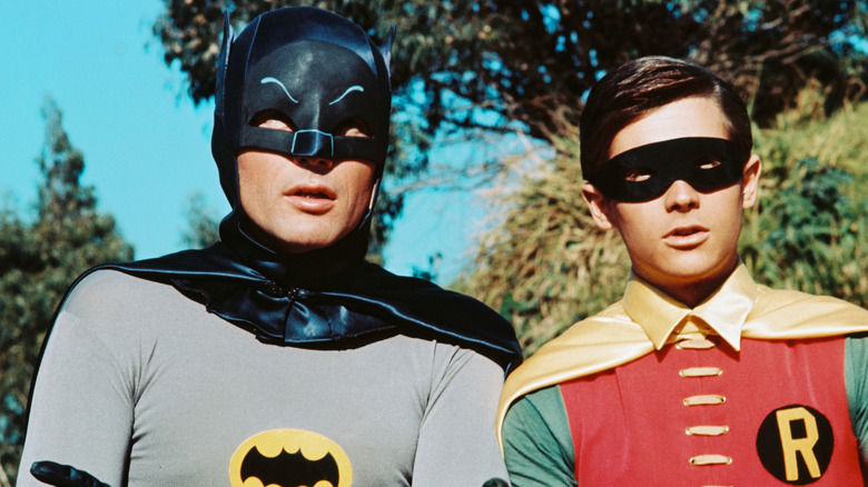 Adam West as Bruce Wayne/Batman and Burt Ward as Dick Grayson/Robin in 'Batman'