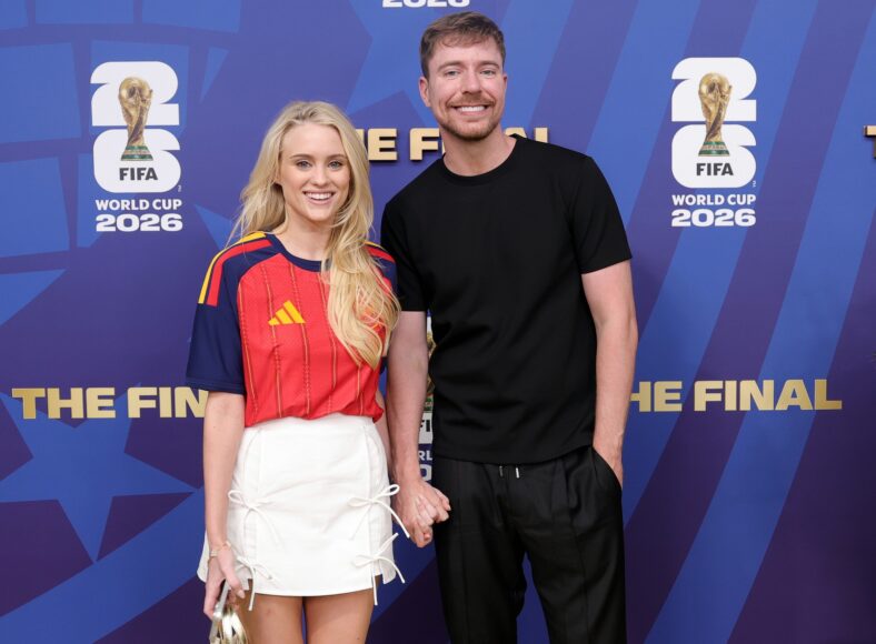 Jimmy Donaldson and Thea Booysen attend World Cup Final