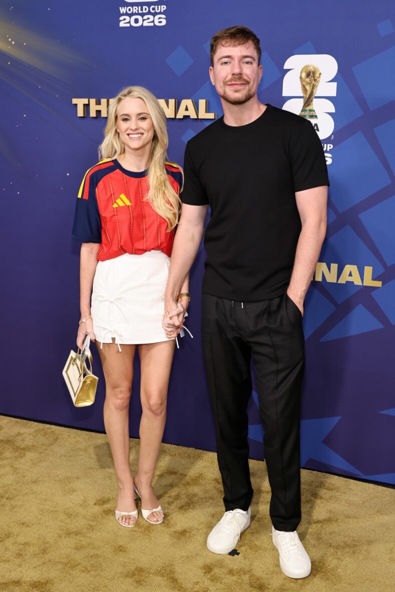 Jimmy Donaldson and Thea Booysen attend World Cup Final